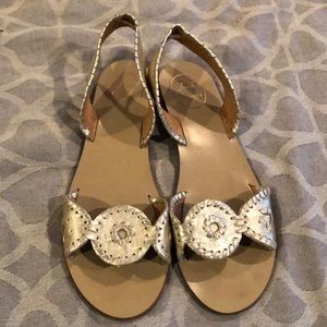 Gold flat sandals